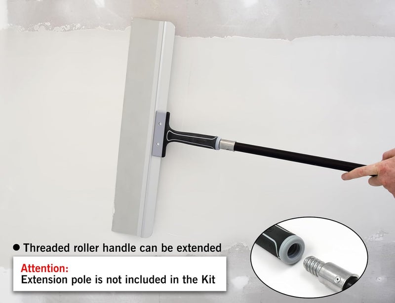 Rolling Dog 24 Inch Taping Knife - Drywall Taping Knife,Threaded End Can be Attached to Extension Pole,Stainless Steel Blade,Ideal for Skimming and Smoothing Walls and Ceilings - Image 4